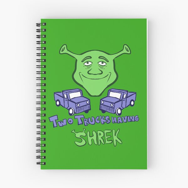 Item preview, Two Trucks Having Shrek designed and sold by BigWithBugEyes.