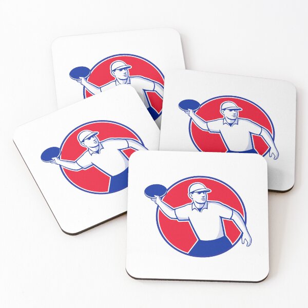 Item preview, Disc Golf Player Throwing Mascot Circle designed and sold by patrimonio.