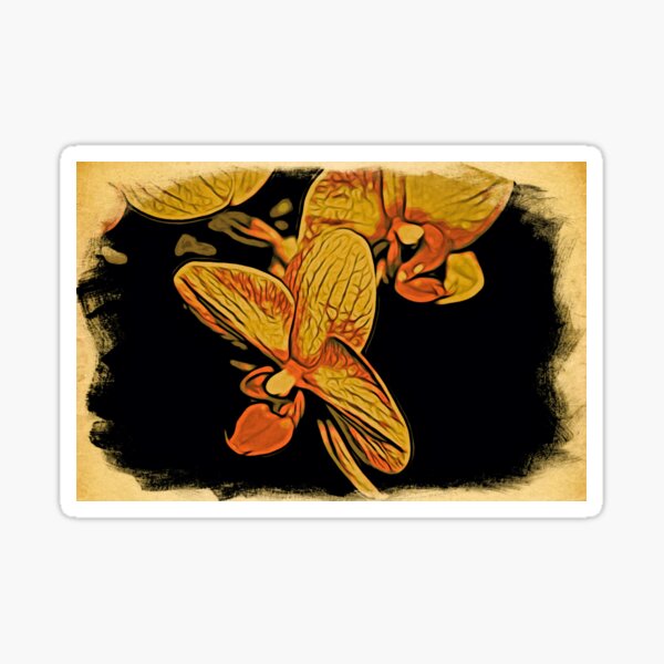 Abstract Orchid Sticker