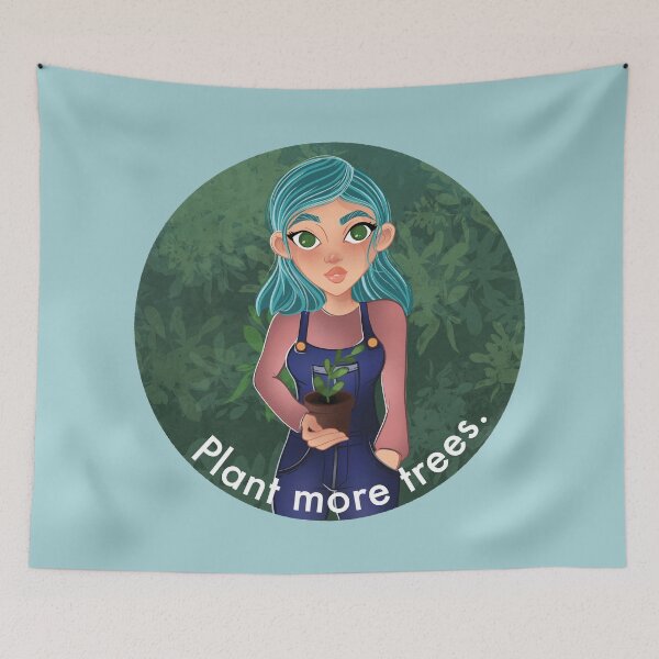 Item preview, Cute Gardener - Plant More Trees  designed and sold by Kaela Soltoff.