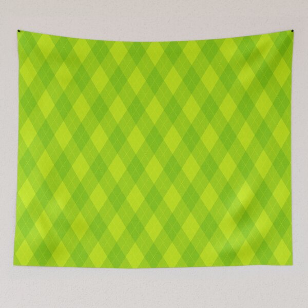 Aperçu de l'œuvre Argyle - Vibrant Lime Green créée et vendue par Wizzles Emporium.