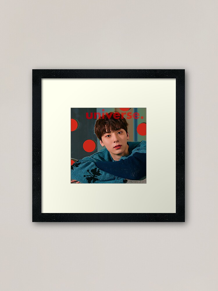 Kpop Design Wanna One Nu Est Hwang Minhyun Framed Art Print By Nathandraws Redbubble