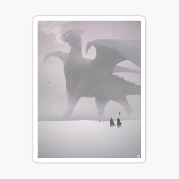 In winter, a dragon Sticker