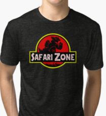 Safari Zone X Jurassic Park V2 Tri-blend T-Shirt