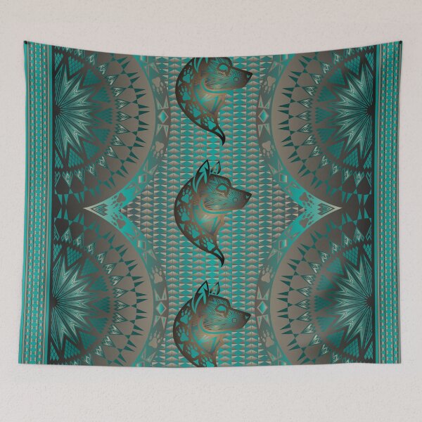 Item preview, Wolf (Aqua) designed and sold by MelvinWarEagle.