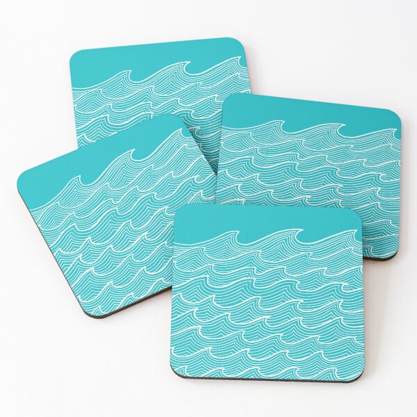 Item preview, Waves pattern- Aqua designed and sold by DesignTreasure.