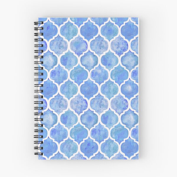 Aperçu de l'œuvre Motif aquarelle marocain bleu bleuet créée et vendue par micklyn.