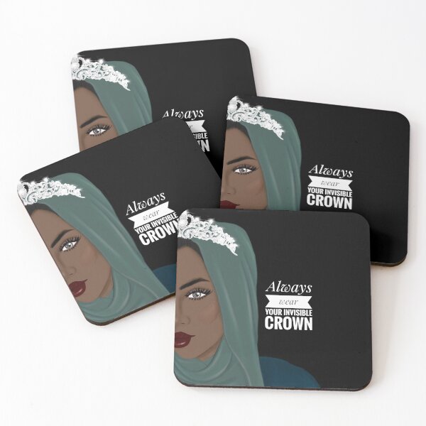 Item preview, Dark skin hijab girl wearing crown designed and sold by Imanitasong.