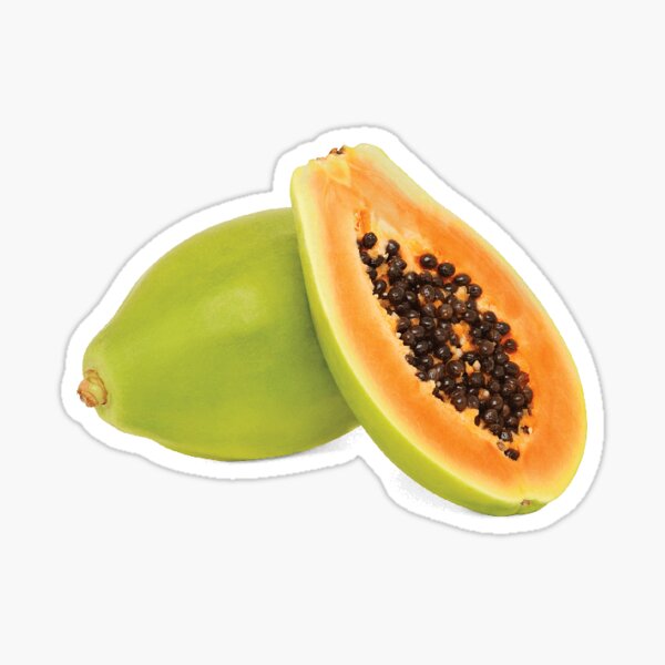 Download Papaya Fruit Stickers Redbubble PSD Mockup Templates