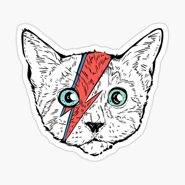 Bowie-Katze Sticker