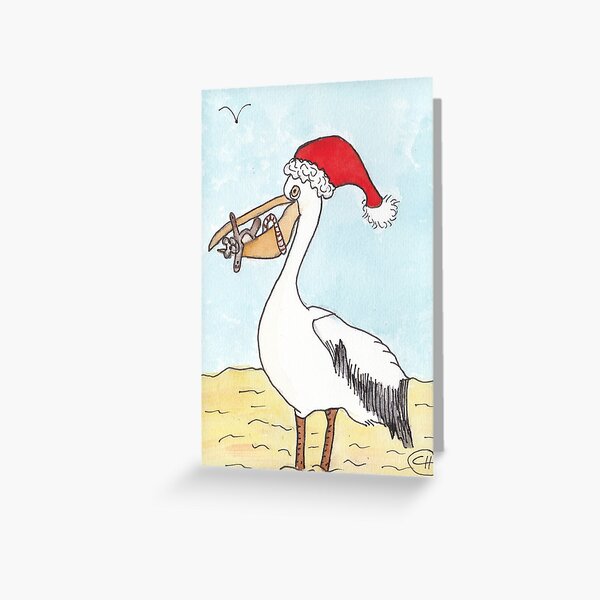 Item preview, Carol Hazel Pelican Christmas  designed and sold by CarolHazelArt.