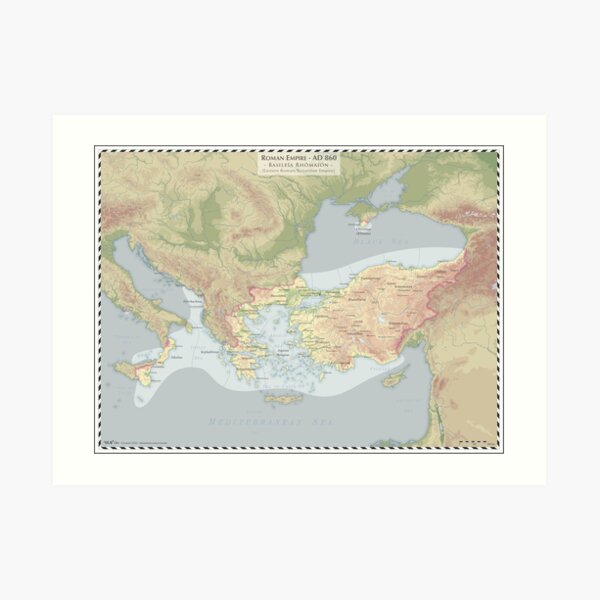 Byzantine Empire - AD 860 Art Print