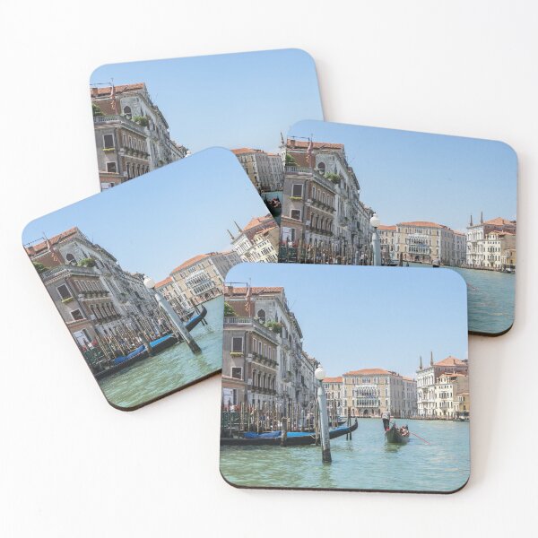 Item preview, Classic Venetian - Palaces and Gondolas on the Grand Canal in Silky Aquamarine designed and sold by Georgia Mizuleva.