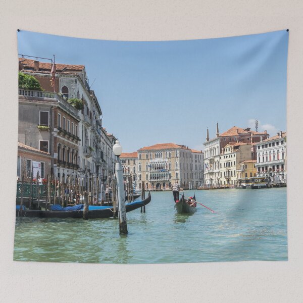Item preview, Classic Venetian - Palaces and Gondolas on the Grand Canal in Silky Aquamarine designed and sold by Georgia Mizuleva.