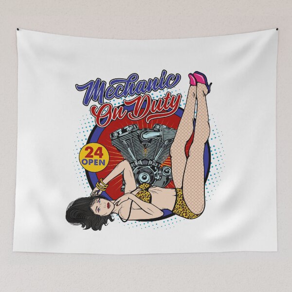 Item preview, Vintage sticker - Mechanic on duty designed and sold by Simon Dast.