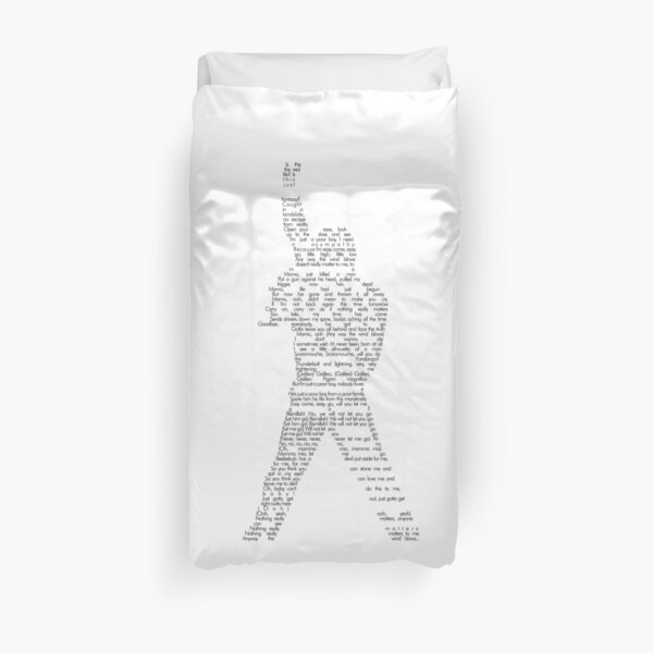 Bohemian Rhapsody letras sobre la forma de Freddie Mercury Funda nórdica