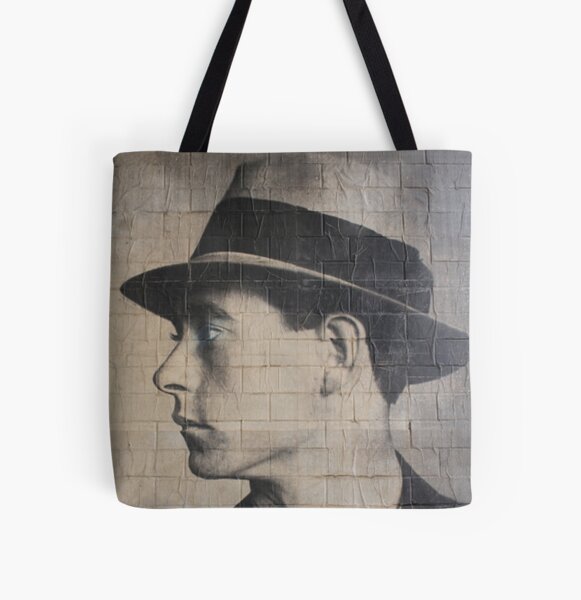 Man on a wall mural All Over Print Tote Bag