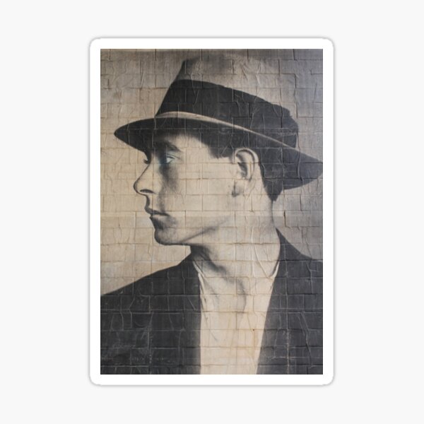 Man on a wall mural Sticker