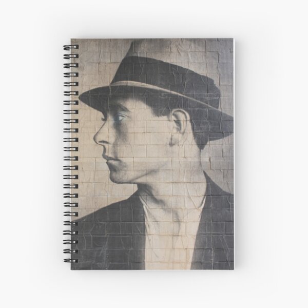 Man on a wall mural Spiral Notebook