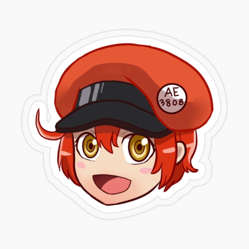 cells at work red blood cell with BACK PRINT - Red Blood Cell - Sticker