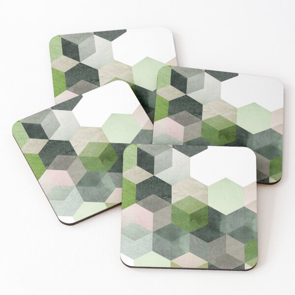 Item preview, Modern Green Hexagon Art 6 designed and sold by dreamprint.