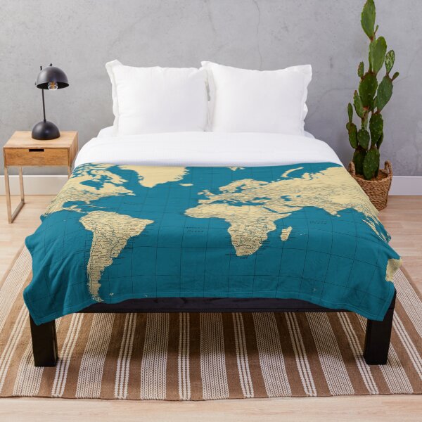 Item preview, Mapa político mundial impreso con países, ciudades, carreteras, lagos y ríos designed and sold by mashmosh.
