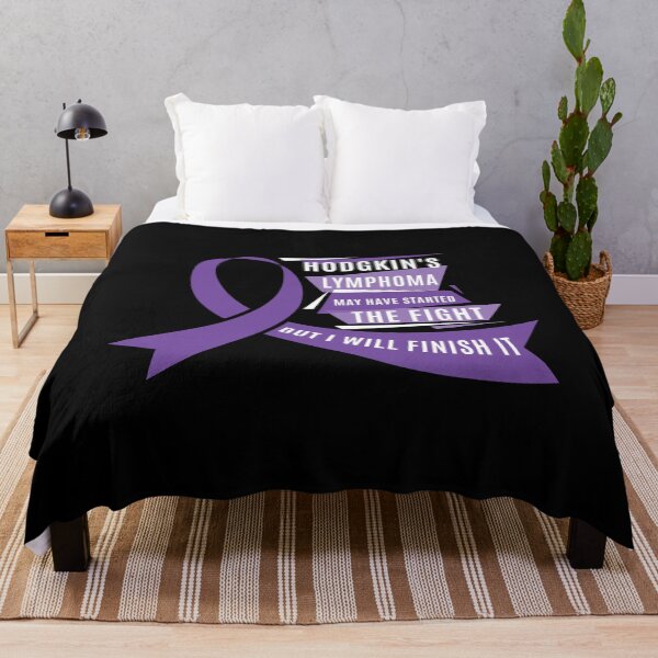 Item preview, Meaningful Hodgkin's Lymphoma Awareness Gift - Started The Fight But I Will Finish It - Violet Ribbon Gifts - Survivor designed and sold by kntranhoang.