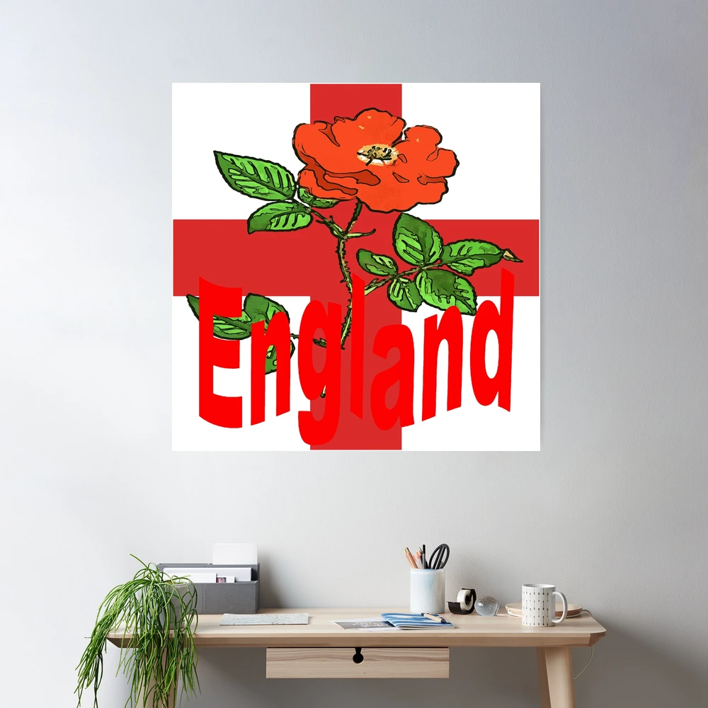 ST. GEORGE FLAGGE BUNTING - Englische Fahnenkette In 4 Längen (10-120 M), Einzelflagge 20x30 Cm