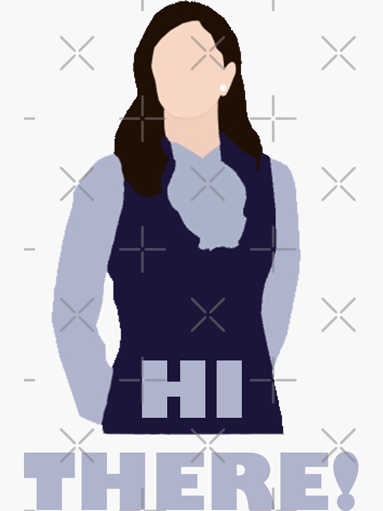 "Hi There - Janet" Sticker for Sale by Hilaarya | Redbubble