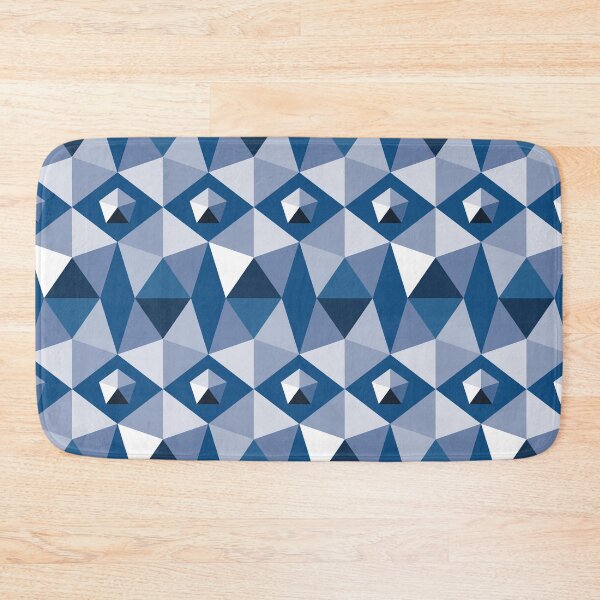 Item preview, Pattern of abstract blue pentagons designed and sold by colorofmagic.
