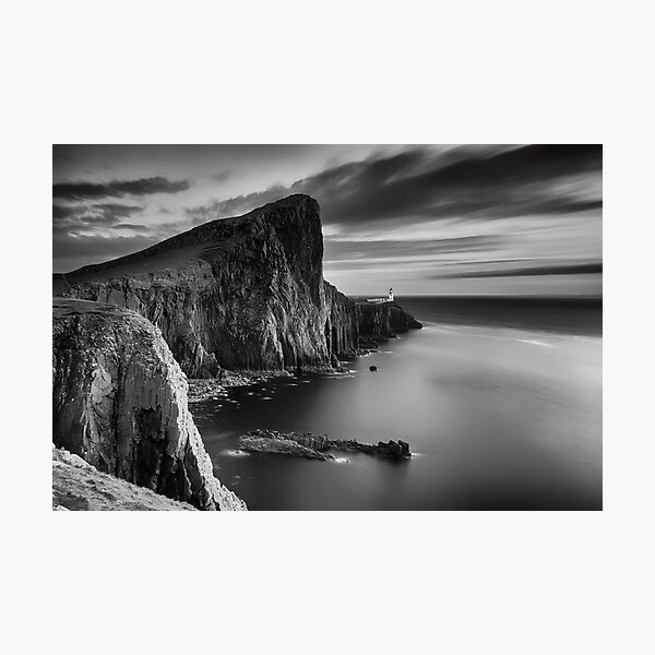Neist Point BandW Sunset Photographic Print