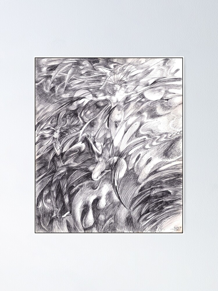 Thumbnail 2 of 3, Poster, Adam & Eve (the drawing) designed and sold by Davol White.
