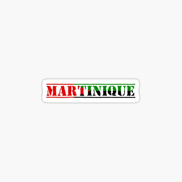 Aperçu de l'œuvre Martinique drapeau de la martinique rouge vert noir créée et vendue par West indian touch.