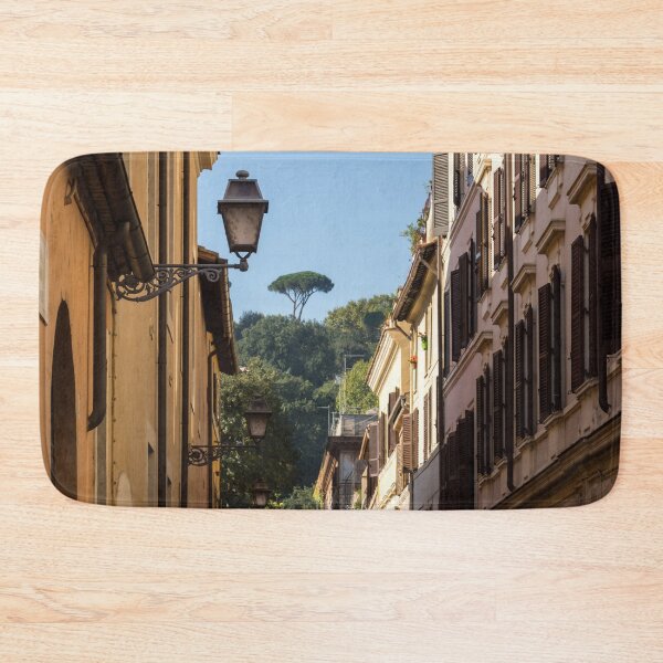 Item preview, Gallivanting Around in Rome Italy - Small Street with a Signature Umbrella Pine designed and sold by Georgia Mizuleva.