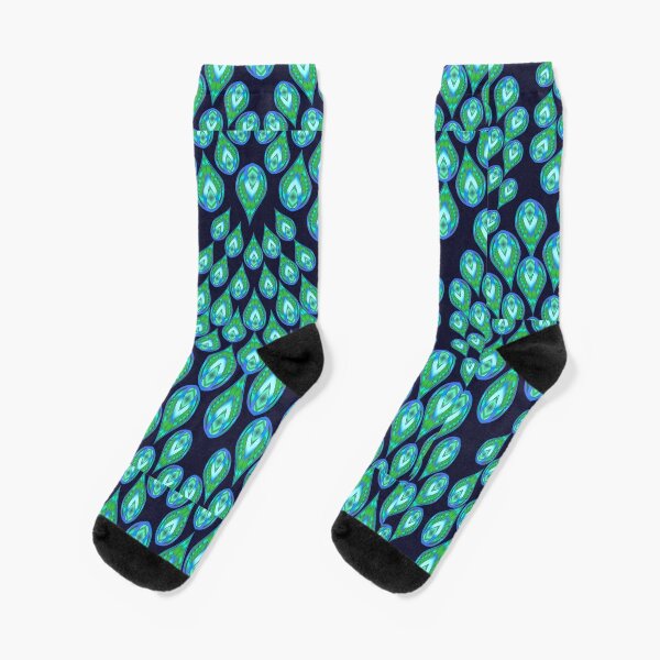 NAVY PEACOCK 111 ALL OVER PRINT Socks