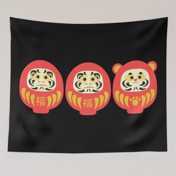Item preview, Cute bear disguised as a Japanese daruma designed and sold by Tabinchu.