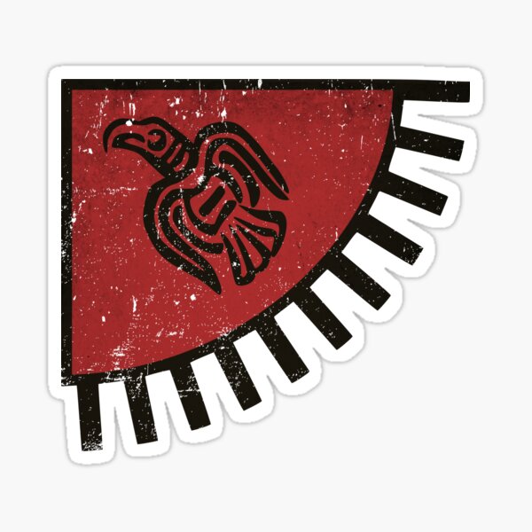 Viking Raven Banner Ragnar Distressed Sticker