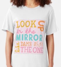 Lizzo Good As Hell Song Pink Lyrics Slim Fit T-Shirt