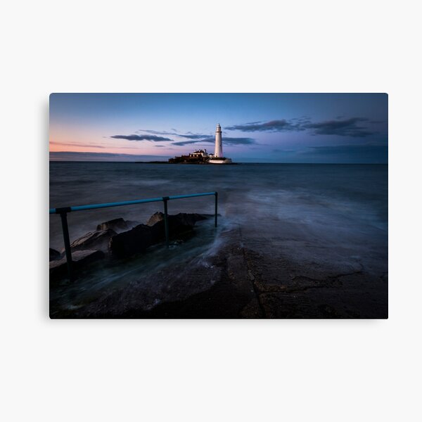 High Tide, St Marys Lighthouse, Whitley Bay Canvas Print