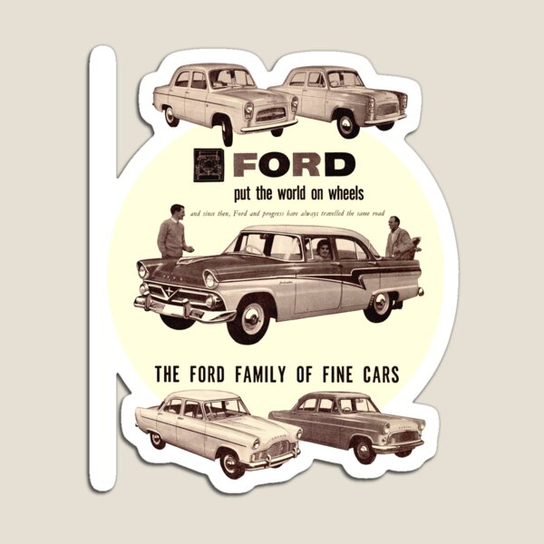 FORD CARS RANGE (PREFACT, ANGLIA, CONSUL, ZEPHYR) 1950s Magnet