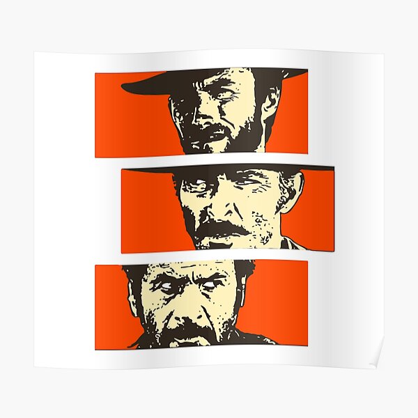 Canvas The Good The Bad /& The Ugly Giant Poster Art Print Black /& White Card