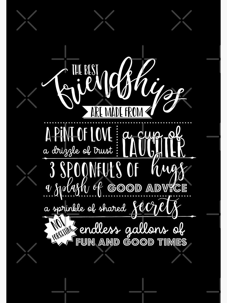 recette d'amitié ce qui fait un grand ami imprimable, cadeau d'anniversaire  pour BFF, parfait ami, ingrédients, Noël, meilleur ami | Carte de vœux