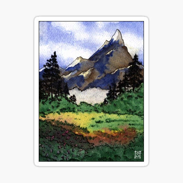 Mountain view 01 Sticker