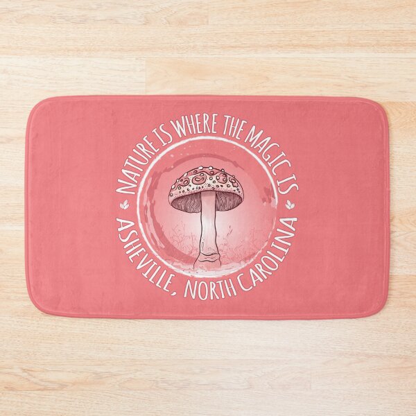 Item preview, Asheville, NC - Nature Mushroom - Pink designed and sold by Serena's Asheville Merch.