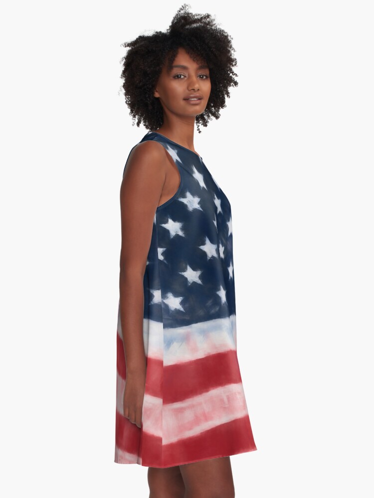 Alternate view of Stars and Stripes No. 1, Series 1 A-Line Dress