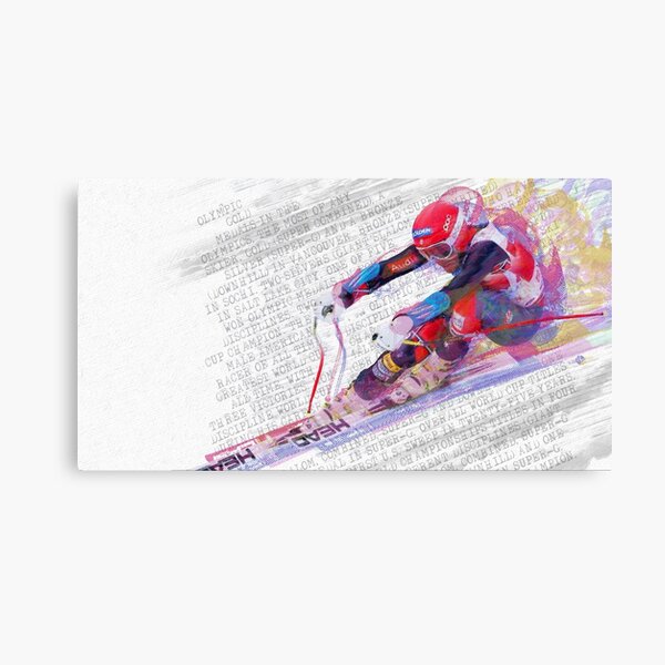 Bode Miller ski racing art Canvas Print