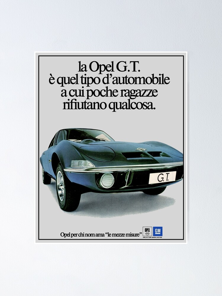 Opel Gt Poster By Throwbackm2 Redbubble