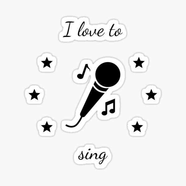 I love to sing Sticker