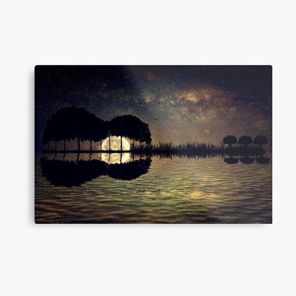 guitar island moonlight Metal Print