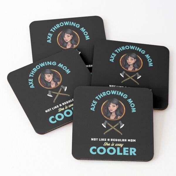 Item preview, Axe Throwing Mom Not Like A Regular Mom She Is Way Cooler Dark designed and sold by funnierthanthou.